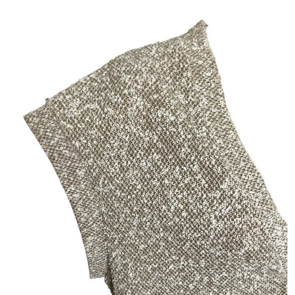 Vintage 90s Beige Speckled Knit Button-Up Top - Picture 3 of 5